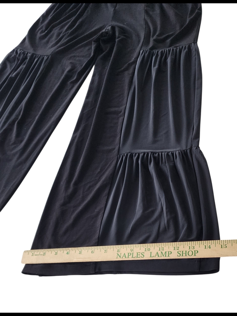 Black Tiered Wide-Leg Pants - Women's - Picture 11 of 13